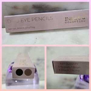 2pk Naked Cosmetics Duo Eye Pencils - Black and Brown